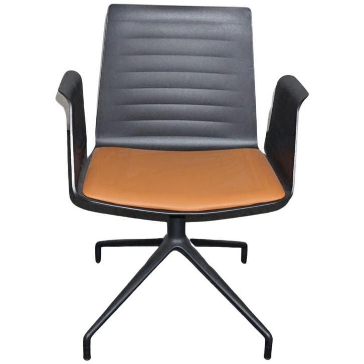 Andreu World Flex So1670 Fauteuil Aluminium Zwart - Outlet -, Maison & Meubles, Fauteuils, Envoi