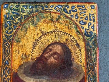 Icoon - Johannes de Doper - Hout