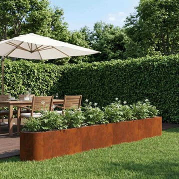 vidaXL Verhoogde Tuinbak weervast staal 360 x 40 x 40 cm, Verzenden