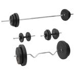 vidaXL Halterset met gewichten 90 kg, Verzenden, Nieuw