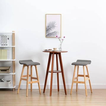 vidaXL Barstoelen 2 st stof donkergrijs, Huis en Inrichting, Barkrukken, Verzenden, Nieuw