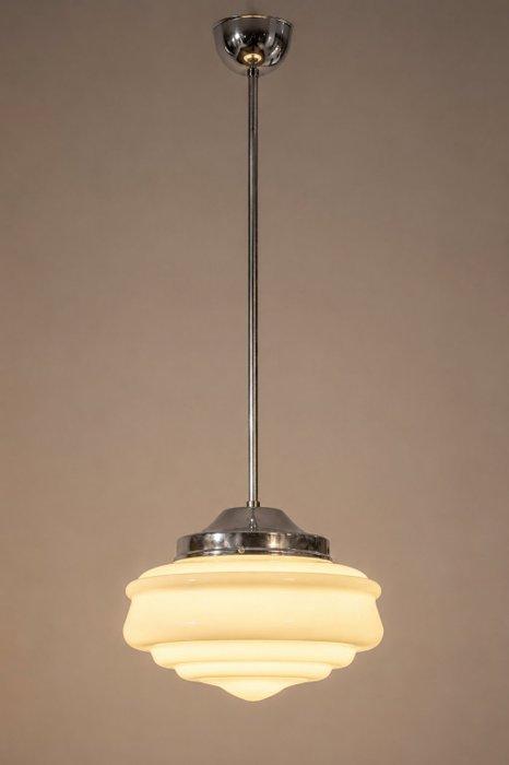 Plafondlamp - Stapsgewijs ontwerp - Geel opaalglas, chroom -, Antiquités & Art, Art | Objets design