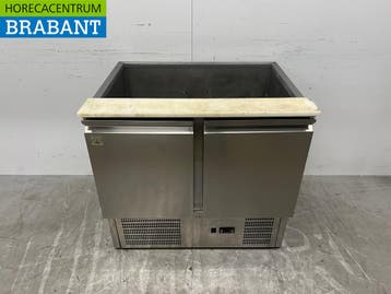 RVS Koelwerkbank Saladette 2 deuren 90 cm 230V Horeca, Ophalen of Verzenden, Nieuw in verpakking