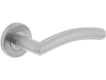 Veiling - Intersteel deurkruk - Lisa 90° - Rond rozet - RVS, Doe-het-zelf en Bouw, Nieuw