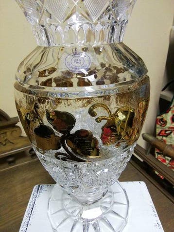 Vase - Cristal - Vase en cristal Art déco tardif