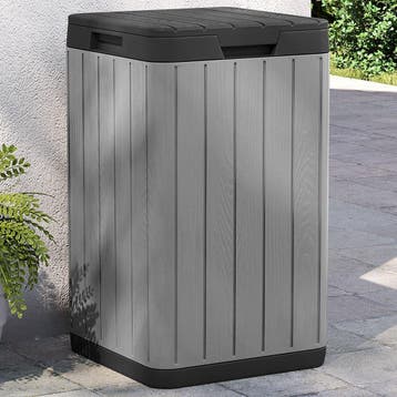 vidaXL Tuinafvalbak 38x38x65 cm polypropeen grijs, Huis en Inrichting, Verzenden, Nieuw