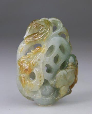 Hanger met Chinese Plaat – Draak - Lichtgroene Jade -