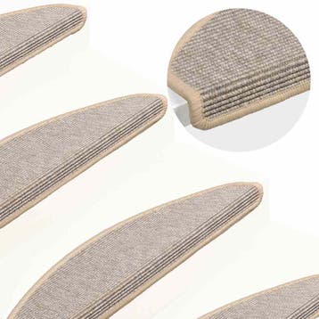 vidaXL Trapmatten 15 st 65x21x4 cm Zilver Halfrond Groot, Verzenden