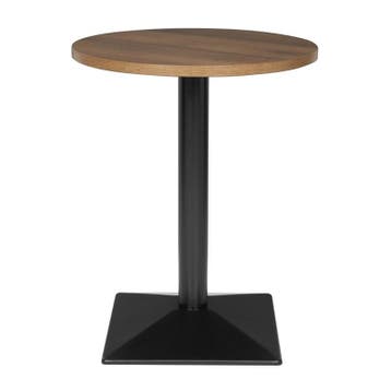 Tafel | Kunststof/Staal | Houtlook Blad | Zwart Frame |, Verzenden, Nieuw in verpakking