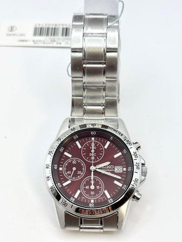 Seiko - Quartz Chronograph Red Dial - Zonder minimumprijs -