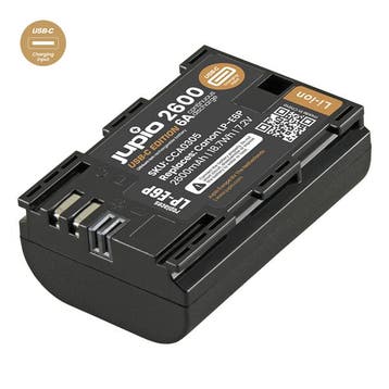 Jupio accu Canon LP-E6P Ultra USB-C Edition  (2600mAh), Audio, Tv en Foto, Accu's en Batterijen, Ophalen of Verzenden, Nieuw