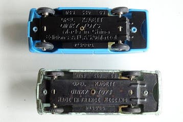 Dinky Toys, Atlas 1:43 - Modelauto (2) - 2 x Opel Kadett, Hobby & Loisirs créatifs