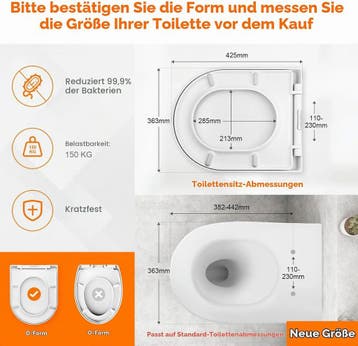 GRIFEMA G951 Premium wc-bril – antibacterieel en krasbest., Ophalen of Verzenden, Nieuw