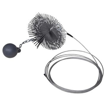 vidaXL Schoorsteenveegborstel rond Ø 25 cm, Verzenden, Nieuw