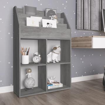 vidaXL Kindertijdschriftenrek 71x30x114 cm bewerkt hout, Verzenden, Nieuw