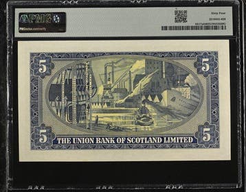 Schotland. - Union Bank of Scotland - 5 Pounds 1952 - Pick, Postzegels en Munten