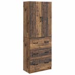 vidaXL Kast Set 2 pcs Oud hout 66 x 34,5 x 87 cm Bewerkt, Huis en Inrichting, Verzenden, Nieuw