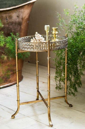 Salontafel - Staal - Gold Mirror Top