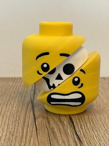 Fait maison - (MOC) Minifigure LEGO - 12 cm – Design Tête