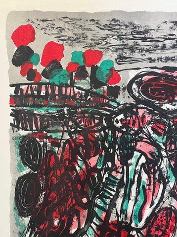 Corneille (1922-2010) - Lithographie ancienne Le désert