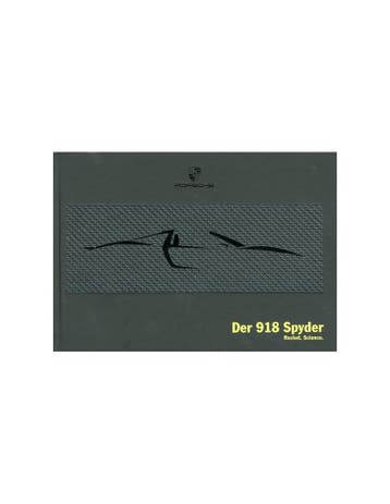 2013 PORSCHE 918 SPYDER HARDCOVER BROCHURE DUITS, Ophalen of Verzenden, Nieuw