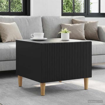 vidaXL Salontafel met lade Zwart 49 x 50 x 40 cm Bewerkt, Verzenden