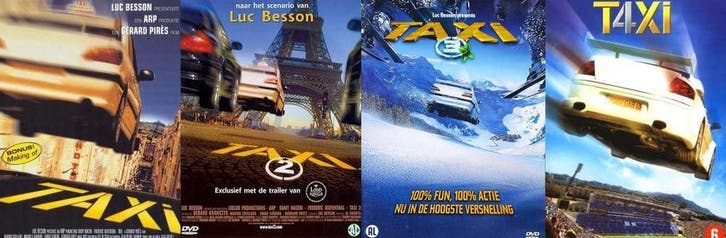 Taxi 1 t/m 4 (DVD), Cd's en Dvd's, Dvd's | Actie, Actie, Verzenden