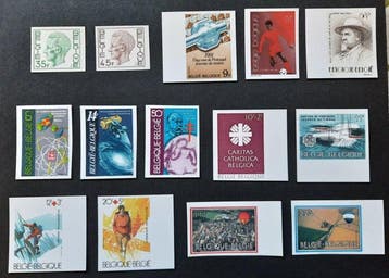 België - België selectie jaren 80 ongetand, Gestempeld