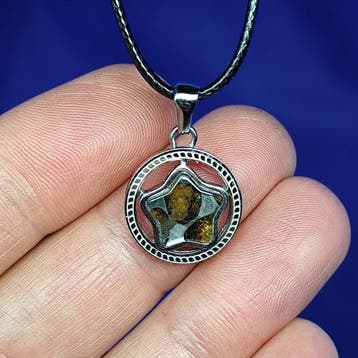 -ÉTOILE ROTATIVE- Anti-stress pendentif en météorite de