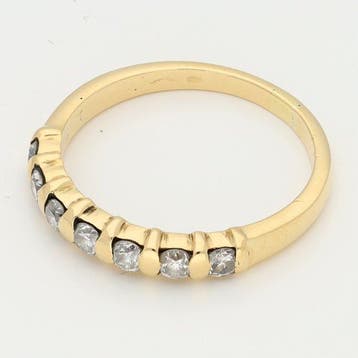 Ring - 18 karaat Geel goud Diamant (Natuurlijk), Handtassen en Accessoires, Ringen, Nieuw