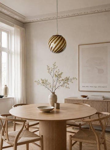 MIMU interior - Kroonluchter - beige-bruin Swirl - Vetro, Antiek en Kunst