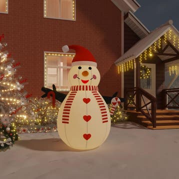 vidaXL Sneeuwpop opblaasbaar met LEDs 250 cm, Verzenden, Nieuw