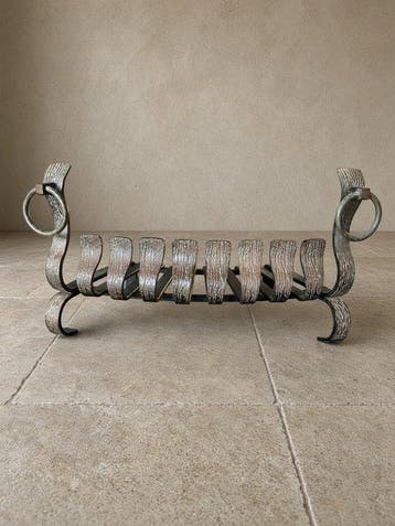 Openhaard accessoire - Frans smeedijzeren haardrooster -