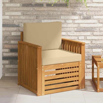 vidaXL Buiten bank set Massief Acacia Hout en Polyester, Verzenden, Nieuw