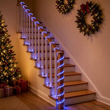 vidaXL LED-lichtslang voor de kerst 2400 LEDs Blauw 100 m, Diversen, Verzenden, Nieuw