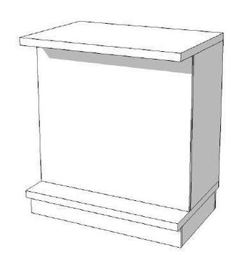 *TIP*  Super high glossy toonbank wit met lade 90 cm C-PEC-, Ophalen of Verzenden