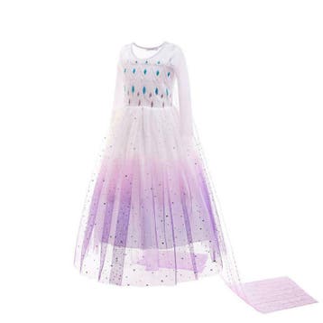 Prinsessenjurk - Paarse kristallen Elsa jurk - Kleedje, Kinderen en Baby's, Verzenden, Nieuw