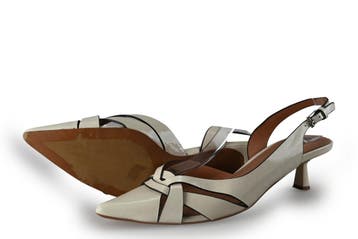 Bibilou Slingbacks in maat 39 Wit, Kleding | Dames, Schoenen, Verzenden, Wit, Bibilou, Gedragen