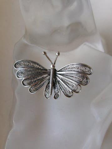 Zilver, filigraan - Broche - Art Nouveau