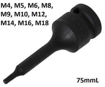 Bgs Technic Kracht Bit dop, Spline, 1/2 M4-M18, Verzenden, Nieuw