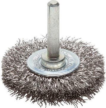RVS Gegolfde Ronde Borstel Diameter 30 mm/ As 6 mm, Verzenden, Nieuw