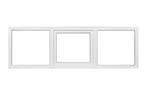 PVC vast-draaikiep-vast b250xh80 cm Wit, Gevelraam of Ruit, Minder dan 80 cm, Nieuw, Ophalen of Verzenden
