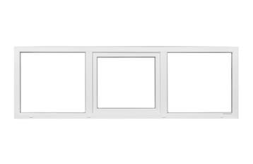 PVC vast-draaikiep-vast b250xh80 cm Wit, Gevelraam of Ruit, Minder dan 80 cm, Nieuw, Ophalen of Verzenden