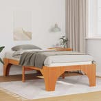 vidaXL Bedframe Bruin 75 x 190 cm Massief grenenhout, Verzenden, Nieuw