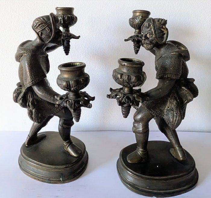Kaarsenhouder - Brons, Antiquités & Art, Antiquités | Autres Antiquités
