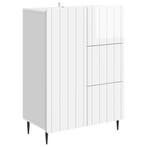 vidaXL Dressoir Hoogglans Wit 66 x 34,5 x 91,5 cm Bewerkt, Huis en Inrichting, Verzenden, Nieuw