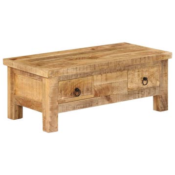 vidaXL Salontafel 90x45x35 cm massief mangohout, Verzenden, Nieuw