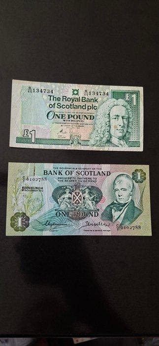Écosse. - 9 Banknotes - Various Dates (Sans prix de réserve)