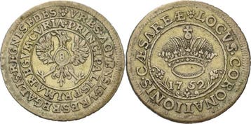 Ratszeichen zu 8 Mark 1752 Aachen, Verzenden, België