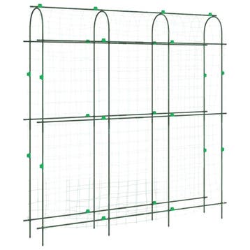 vidaXL Plantenklimrek U-vorm 181x31x182,5 cm staal, Verzenden, Nieuw